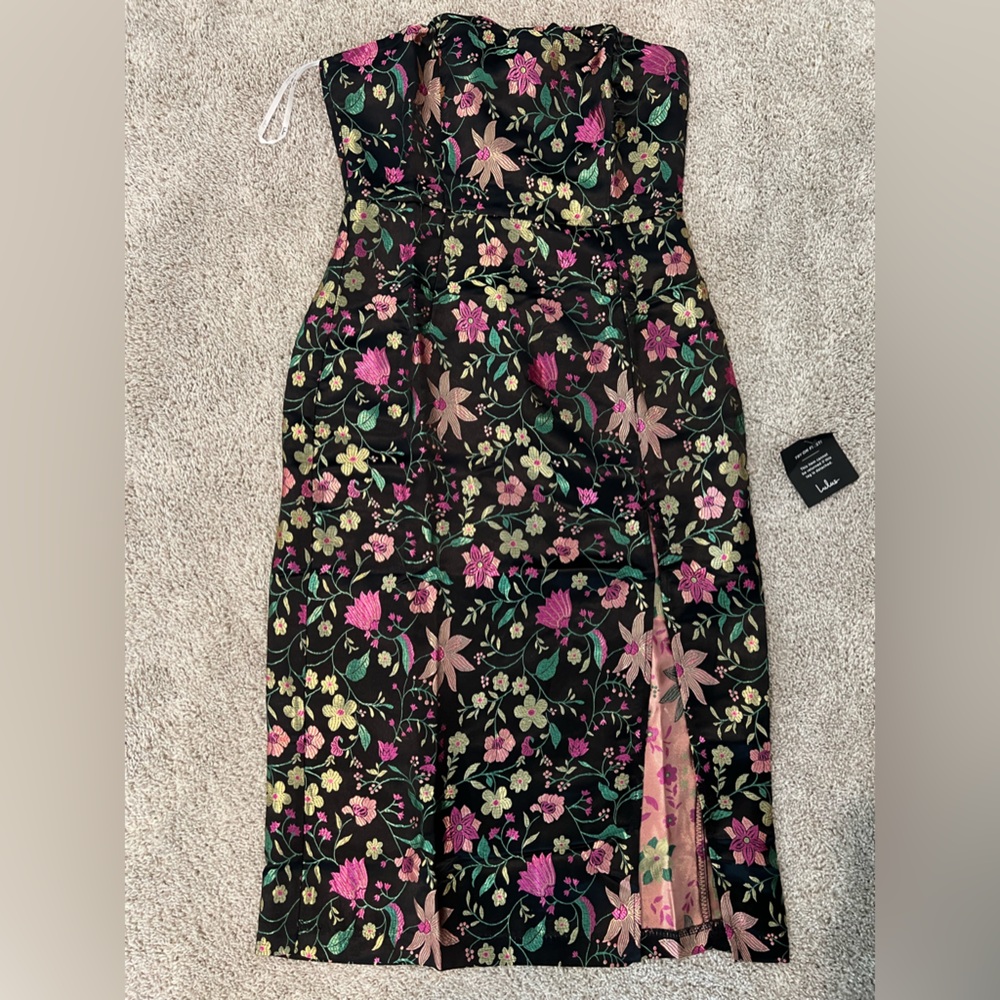 LULUS Floral Strapless Dress